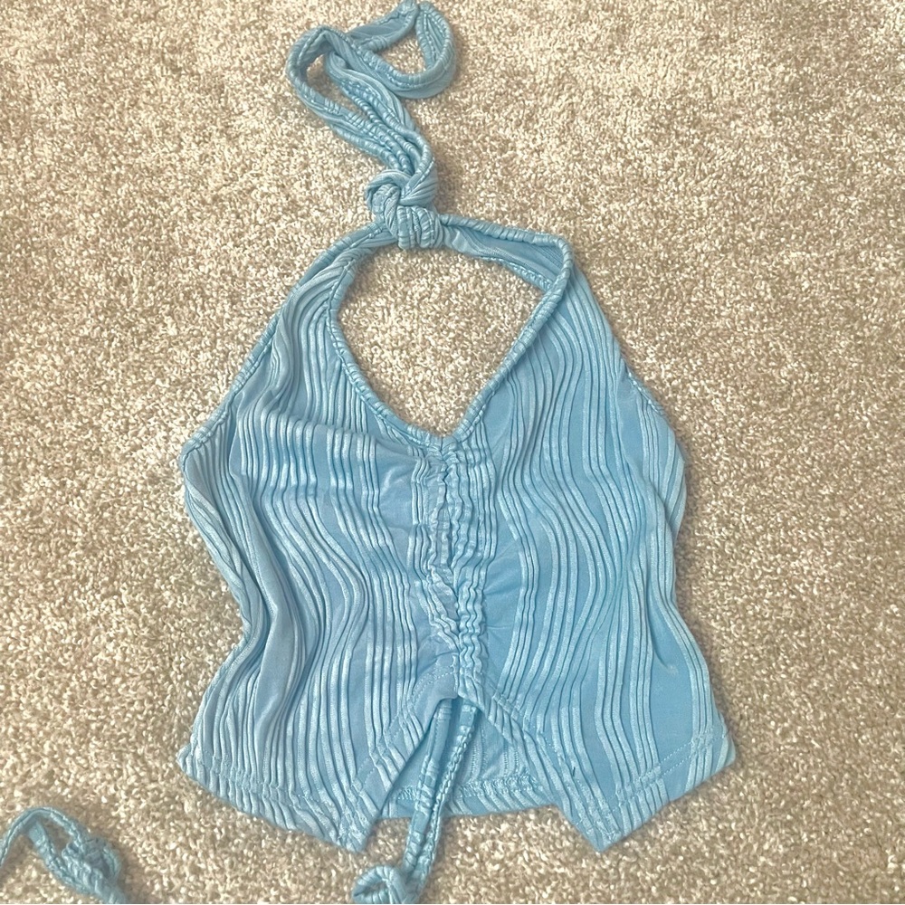 Blue Halter Top